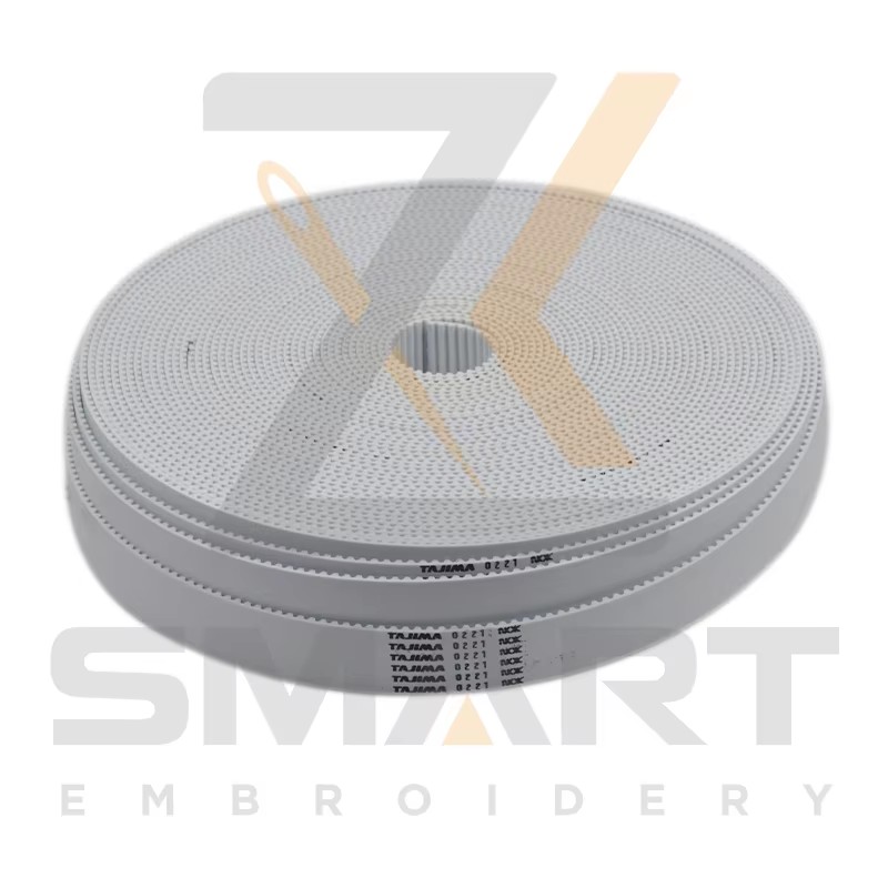 TAJIMA XY RAMME S5M 35 mm bredde TIMING BELT HVID FARVEBROIDERI MASKABER D01-S5M-35-TJW02