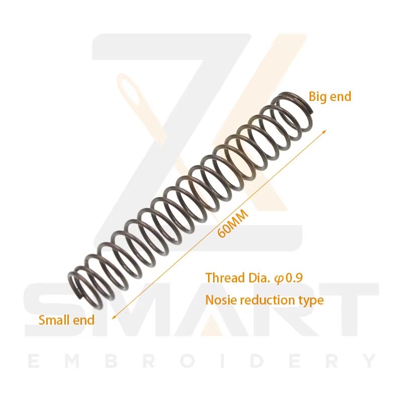Presser Foot Return Spring Noise Reduction Type Thread Dia. 1MM Længde 60MM Tajima SWF Chinese Embroidery Machine Parts