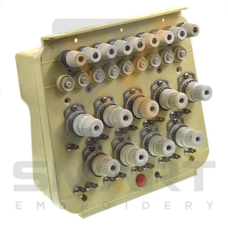 Brugte 9 farver SWF spændingsbasenhed ASSY med kort inde Embroidery Machine dele T01SWF901-U