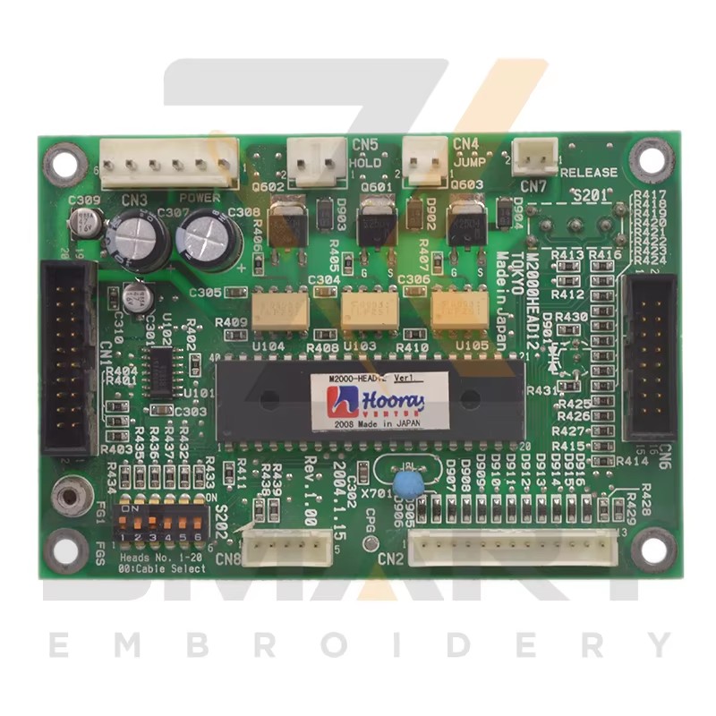 Brugte Tension Base Card M2000HEAD12 TOKYO kinesiske Embroidery Machine Parts EDH0502-M2000HEAD12